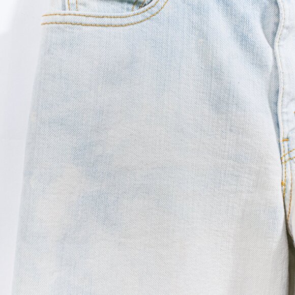 Levis 550 Relaxed Tapered Jeans Custom Embroidered Flower Smiley Face - Picture 5 of 13